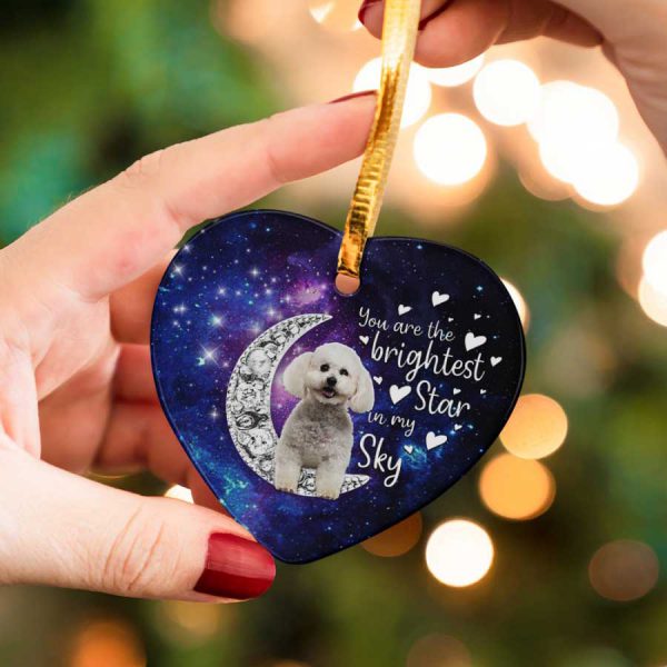 The Brightest Star Of Mine Bichon Frise Dog Lover Ceramic Ornament