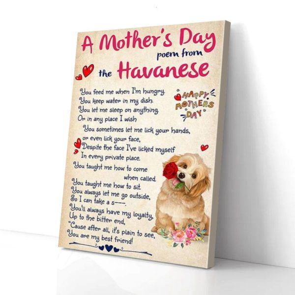 A Mother's Day Poem From The Havanese Canvas Prints Wall Art Decor