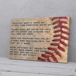 Baseball Don't Stop Practicing Canvas Prints Wall Art Decor