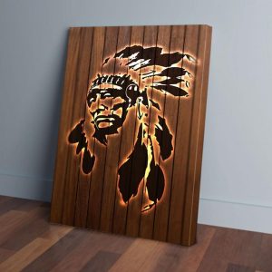 Brown Man Native American Canvas Prints Wall Art Decor