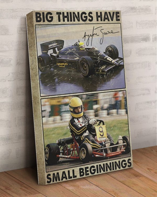 Car Racing Big Things Have Small Beginnings Canvas Prints Wall Art Decor