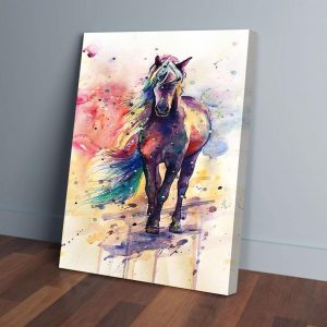 Colorful Horse Painting Canvas Prints Wall Art Decor