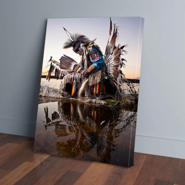 Fantastic Paper Artwork Native American Canvas Prints Wall Art Decor