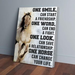 Friendship Horse One Smile One Word One Look One Horse Canvas Prints Wall Art Decor