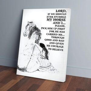 Girl And Her Bestfriend Horse Courage Canvas Prints Wall Art Decor