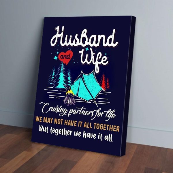 Husband And Wife Life Camping Canvas Prints Wall Art Decor