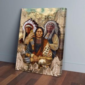 Indigenous Man Native American Canvas Prints Wall Art Decor