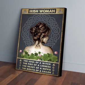 Irish Woman Patrick's Day Canvas Prints Wall Art Decor