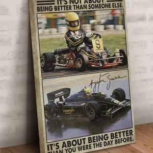 It's Not About Being Better Than Someone Car Racing Canvas Prints Wall Art Decor