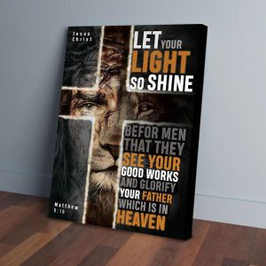 Let  Your Light So Shine Cross Canvas Prints Wall Art Decor