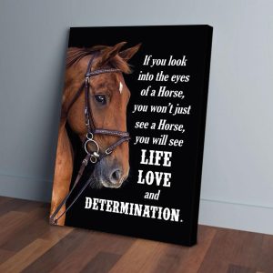 Life Love And Determination Horse Canvas Prints Wall Art Decor