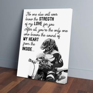 Mom And Baby's Biker Strength Of My Love Canvas Prints Wall Art Decor