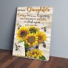 My Dear Daughter Sunflower Hummingbird Dad Canvas Prints Wall Art Decor