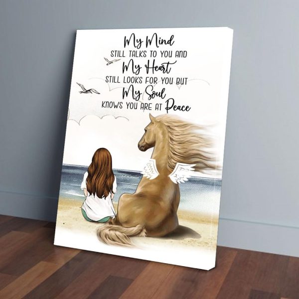 My Mind Still Talks To You Horse Canvas Prints Wall Art Decor