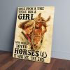 Once Upon A Time There Was A Girl Loved Horses Canvas Prints Wall Art Decor