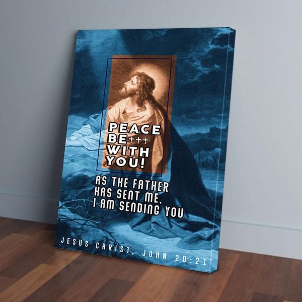 Peace Be With You Jesus Canvas Prints Wall Art Decor