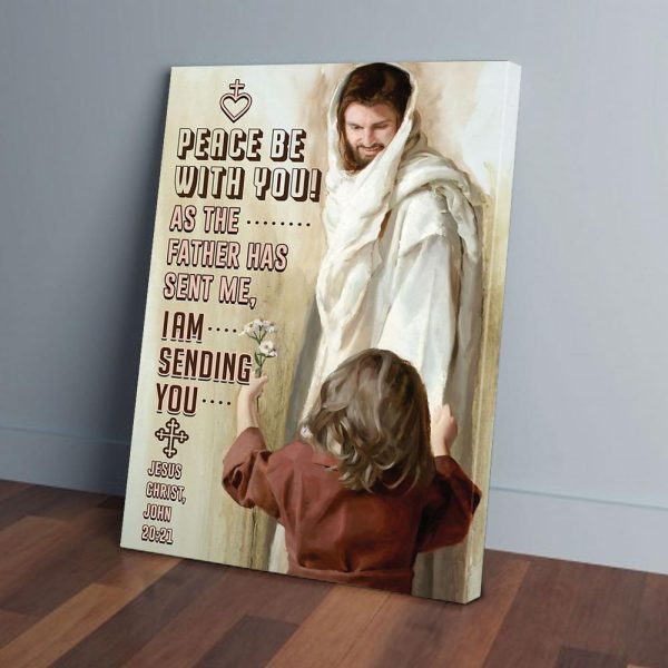 Peace With You Jesus Come With Me Canvas Prints Wall Art Decor