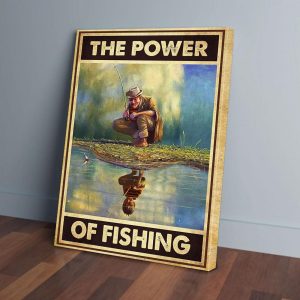 The Power Of Fishing Reflection Canvas Prints Wall Art Decor