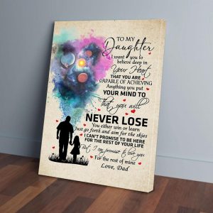 To My Daughter Dad Planet Canvas Prints Wall Art Decor