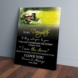 To My Daughter If They Whisper To You Mom Biker Canvas Prints Wall Art Decor