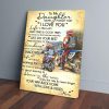 To My Daughter Mom Biker Canvas Prints Wall Art Decor