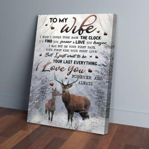 To My Wife Husband Buck And Doe Love Canvas Prints Wall Art Decor