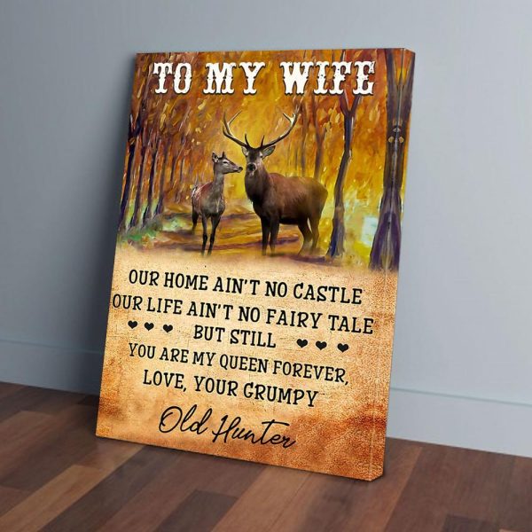 To My Wife Husband Deer Hunting Canvas Prints Wall Art Decor